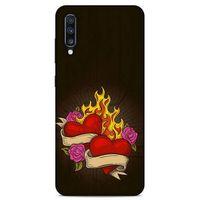 Lopard Samsung Galaxy A70s Uyumlu Kılıf Tattoo's (14) Lansman Kılıf Çift Kalp