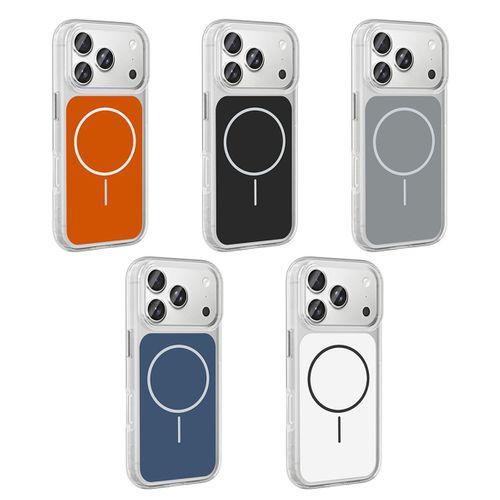 Apple iPhone 17 Pro Kılıf Metal Buton Tasarımlı Zore İkonik Sert Silikon Kapak