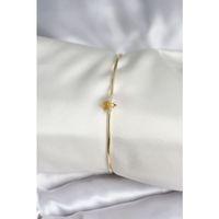 Sinek Figürlü Gold Renk Pirinç Kadın Bileklik