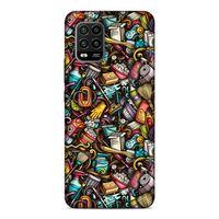 Xiaomi Mi 10 Lite Kılıf Temizlik Malzemeleri Doodle Arka Kapak Silikon Koruma Full Koruyucu