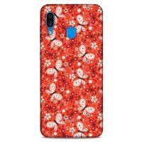 Samsung Galaxy A30 Kılıf Kelebek Etkisi (6) Silikon Kılıf Mavi Yeşil