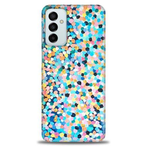 Samsung Galaxy M13 Kılıf HD Baskılı Kılıf - Renkli Benekler + Tam Ekran Koruyucu