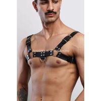 Erkek  Bulldog Harness, Deri Göğüs Aksesuar, Deri Erkek  Fantazi Giyim - Brfm149