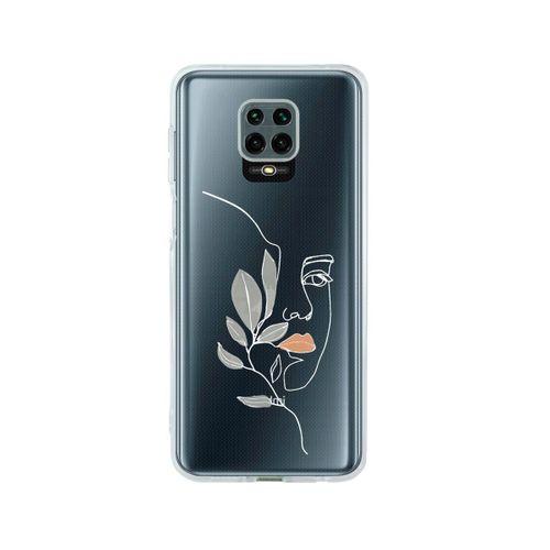 Redmi Note 9 Pro Line Art Women Desenli Premium Şeffaf Silikon Kılıf