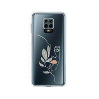 Redmi Note 9 Pro Line Art Women Desenli Premium Şeffaf Silikon Kılıf