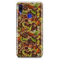 Xiaomi Redmi Note 7 Pro Kılıf Krokan Cikolata Arka Kapak Koruma Desenli Full Koruyucu