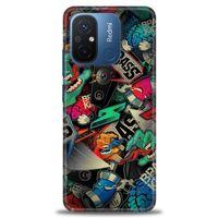 Xiaomi Redmi 12C Kılıf HD Baskılı Kılıf - Bass + Tam Ekran Koruyucu