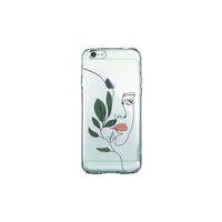 iPhone 6 Line Art Women Desenli Şeffaf Kılıf