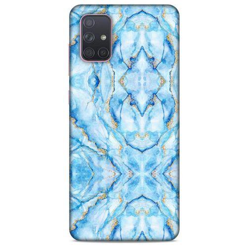 Mermer Desenli (33) Tema Hybrid Kılıf Bebek Mavisi Samsung Galaxy A71 Kılıf