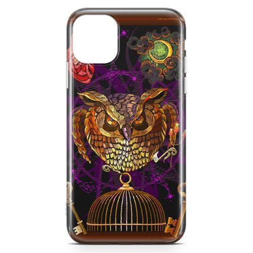 Apple iPhone 11 Pro Max Kılıf Gotik Baykuş Arka Kapak Koruma Desenli Full Koruyucu