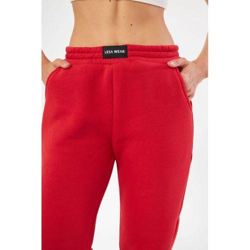 Lesa Wear Yüksel Bel Jogger Şardonlu Eşofman Altı Paçası Lastikli