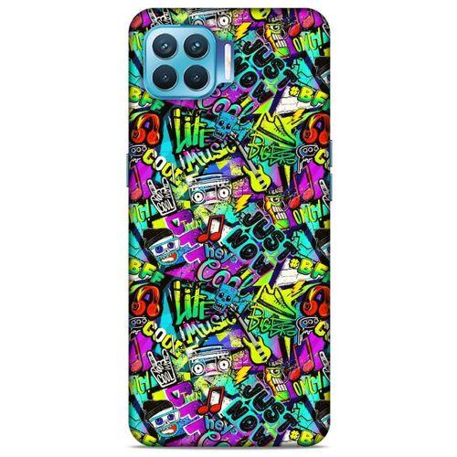 Graffitix (9) Desenli Silikon Kapak Oppo Reno 4 Lite Kılıf