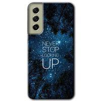 MRCİLETİSİM Samsung Galaxy S21 FE Kılıf HD Desen Baskılı Arka Kapak + Temperli Cam - Stars Wallpaper