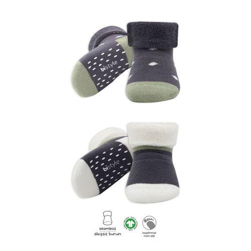 Bi̇style 2'li Havlu Soket Kaymaz Point Boy 10506 Antrasit