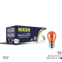 Niken 12V 93 Ampul YT (PY21W) Amber BAU15S 10 LU