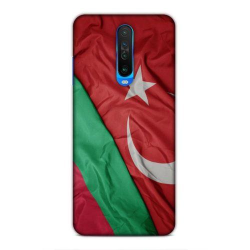 Xiaomi Poco X2 Uyumlu Kılıf Azarbaijan (10) Full Koruma Kılıfı Türk & Azerbaycan Bayrak