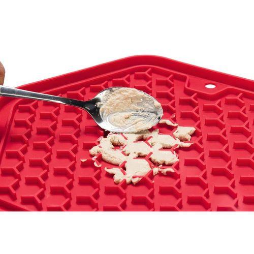 Beeztees Yavru Köpek Yaş Mama Yeme Oyuncağı, Sekizgen Şeklinde, Silikon, Pembe, 23x20cm