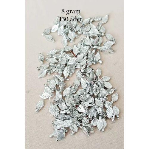 Oya Abiye Bileklik Kolye Pleksi Metalik Plastik Pul Gümüş Renk 8 gram 130 adet - BNC514