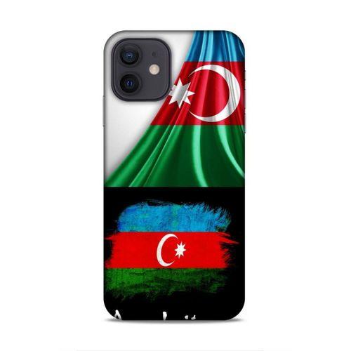 Apple iPhone 12 Uyumlu Kılıf Azarbaijan (13) Silikon Kap Bayraklar
