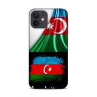 Apple iPhone 12 Uyumlu Kılıf Azarbaijan (13) Silikon Kap Bayraklar