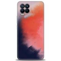 Realme 8 Pro Kılıf HD Baskılı Kılıf - Sisli Turuncu + Tam Ekran Koruyucu