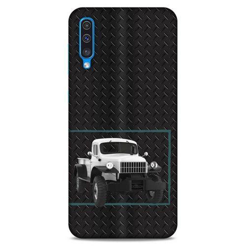Lopard Samsung Galaxy A50 Uyumlu Kılıf PickUpX (13) Silikon Kap Siyah Beyaz