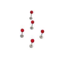 Renkli Taşlı Çelik 5 Adet Kaş Tragus Piercing