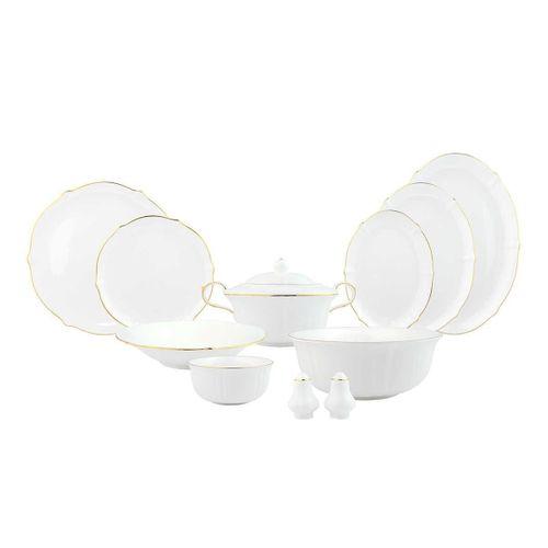 Evaliza Magnolia Gold 60 Parça 12 Kişilik Porselen Yemek Takımı