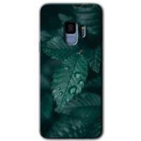 Potkal Hediye Fabrikası Samsung Galaxy S9 Kılıf HD Desen Baskılı Arka Kapak - Yağmurlu Yaprak