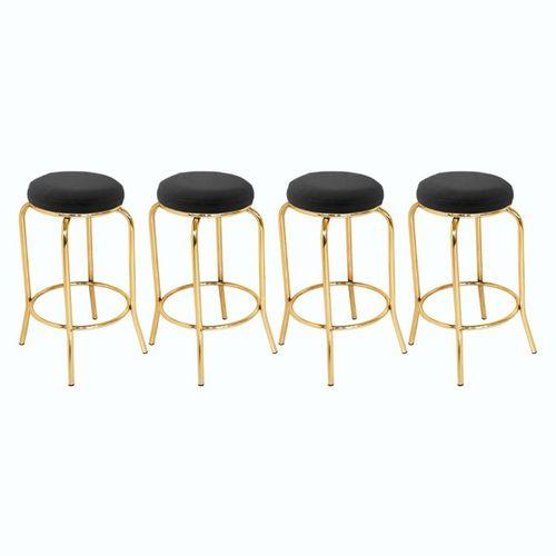 Dockers Bar Taburesi Gold (4 Adet) - Siyah