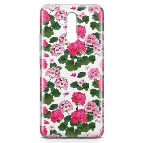 Huawei Mate 20 Lite Kılıf Sardunya Çiçeği Arka Kapak Koruma Desenli Full Koruyucu