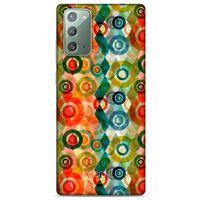 Samsung Galaxy Note 20 Kılıf Pastel Renkler (31) TPU Kılıf Kırmızı Yeşil