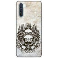 Lopard Oppo A91 Uyumlu Kılıf Tattoo's (6) Silikon Kılıf Siyah Gri