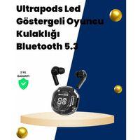 Bluetooth 5.3 Kablosuz Kulaklık 30mm Sürücü Led Ekranlı Mikrofonlu