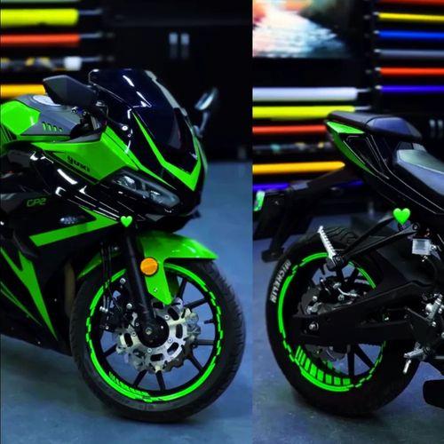 Çınar Extreme PRO Serisi Fosforlu Neon Yeşil Jant Şeridi Sticker Set | 16"-17"-18" İç-Dış Jant Şerit Takımı