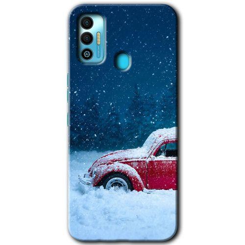 Tecno Spark 7T Kılıf HD Desen Baskılı Arka Kapak - Karlı Vosvos + Kırılmaz Cam