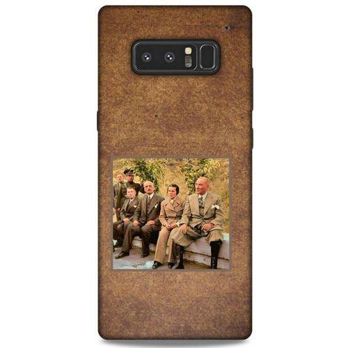 Samsung Galaxy Note 8 Kılıf Atatürk (25) Antişok Kapak Kahve Kumlar