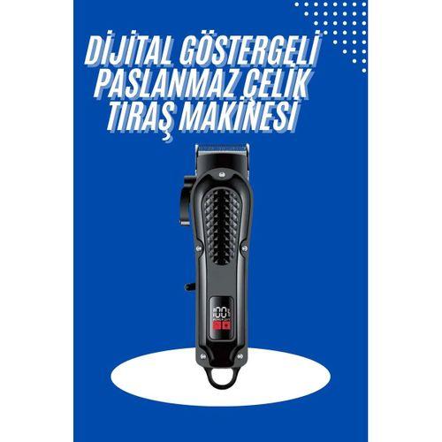 Profesyonel Saç Kesme Aleti Dijital Saç Sakal Tıraş Makinesi Uzun Ömürlü