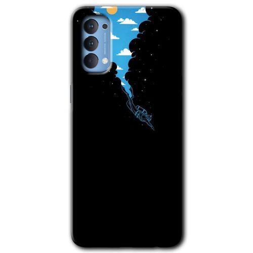 Oppo Reno 4 HD Baskılı Kılıf + 9D Tam Ekran Koruyucu - Derinlere Yolculuk
