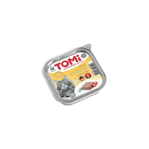 Tomi Kedi Kümes Hayvanı Ve Ciğerli Alüminyum Yaş Mama 100gr (pate)