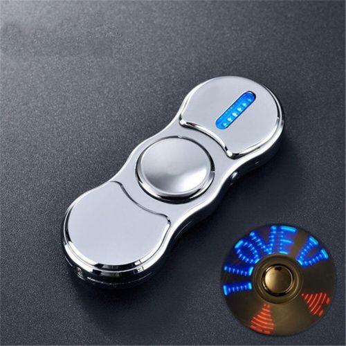 Stres Çarklı Işıklı Usb Şarjlı Tesla Çakmak Gümüş