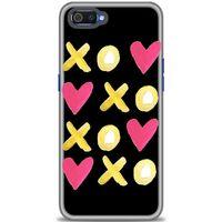 Realme C2 Kılıf HD Baskılı Kılıf - XOXOXO + Tam Ekran Koruyucu