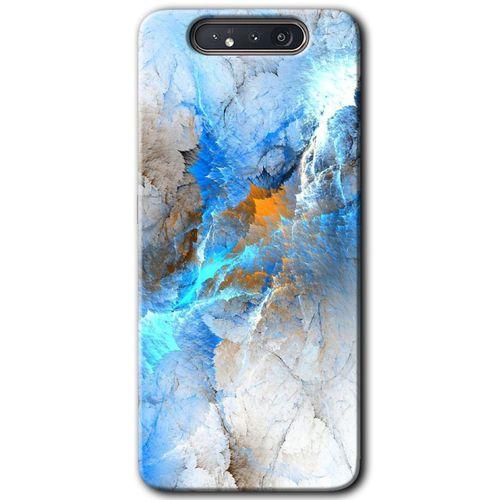 Galaxy A80 Kılıf HD Desen Baskılı Arka Kapak - Mavi Buzul