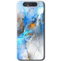 Galaxy A80 Kılıf HD Desen Baskılı Arka Kapak - Mavi Buzul