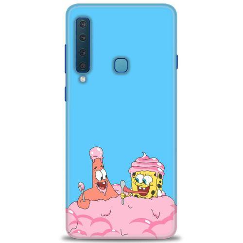 Samsung Galaxy A9 2018 Kılıf HD Baskılı Kılıf - SpongeBob + Tam Ekran Koruyucu