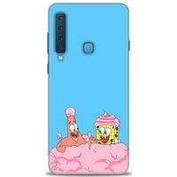 Samsung Galaxy A9 2018 Kılıf HD Baskılı Kılıf - SpongeBob + Tam Ekran Koruyucu