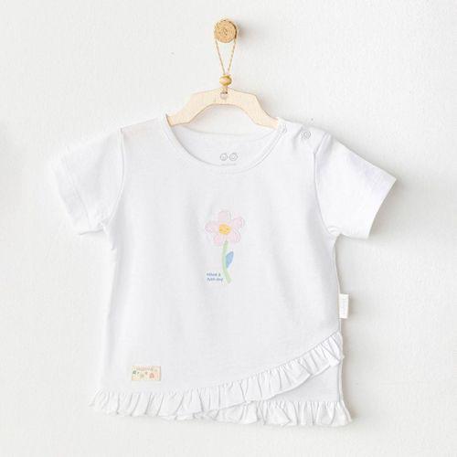 Andywawa Andywawa AC25966 Casual Bebek Tişört White