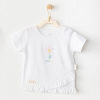 Andywawa Andywawa AC25966 Casual Bebek Tişört White