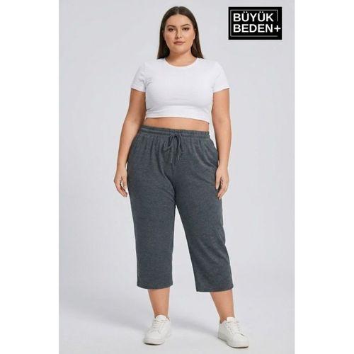 Kadın Büyük Beden Şort 3XL-6XL  Rahat Kesim Diz Altı Günlük Şort-SPR26BSRK591