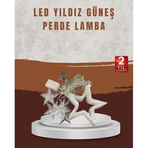 Yıldız Desenli Perde Tipi Peri Led 3x3 Metre Aydınlatma